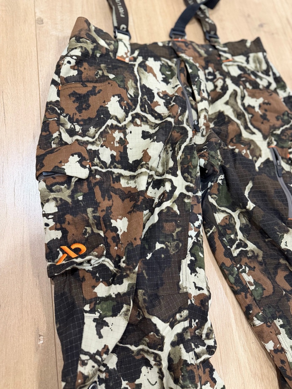 First Lite Men's Obsidian Pants- Fusion print with suspenders - Picture 2 of 4
